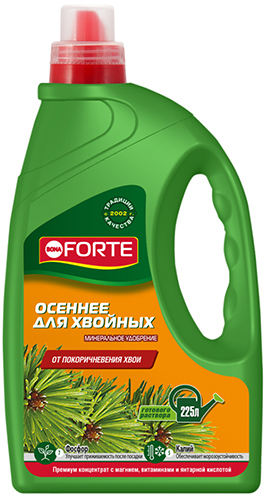 Удобрение Bona Forte жидкое, ОСЕННЕЕ для хвойных от покоричневения хвои, 1.5л